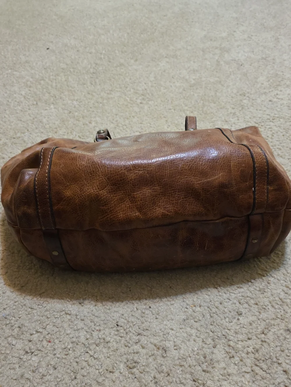 Vintage Patricia Nash Brown Leather Classic Carryall